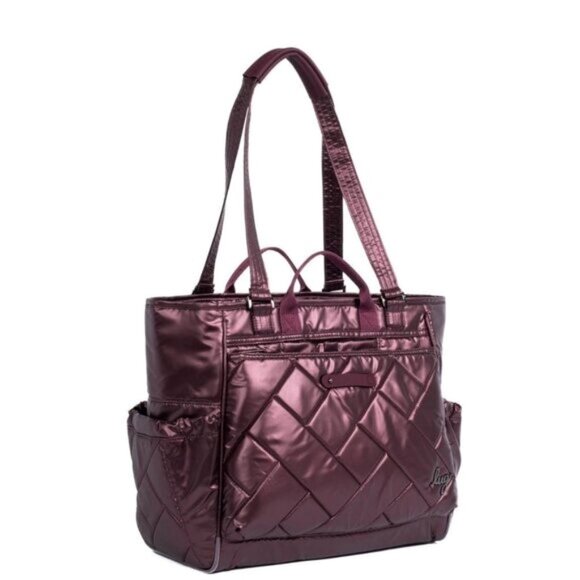 Lug Cabby SE Tote Bag Metallic Wine Burgundy - Picture 3 of 3